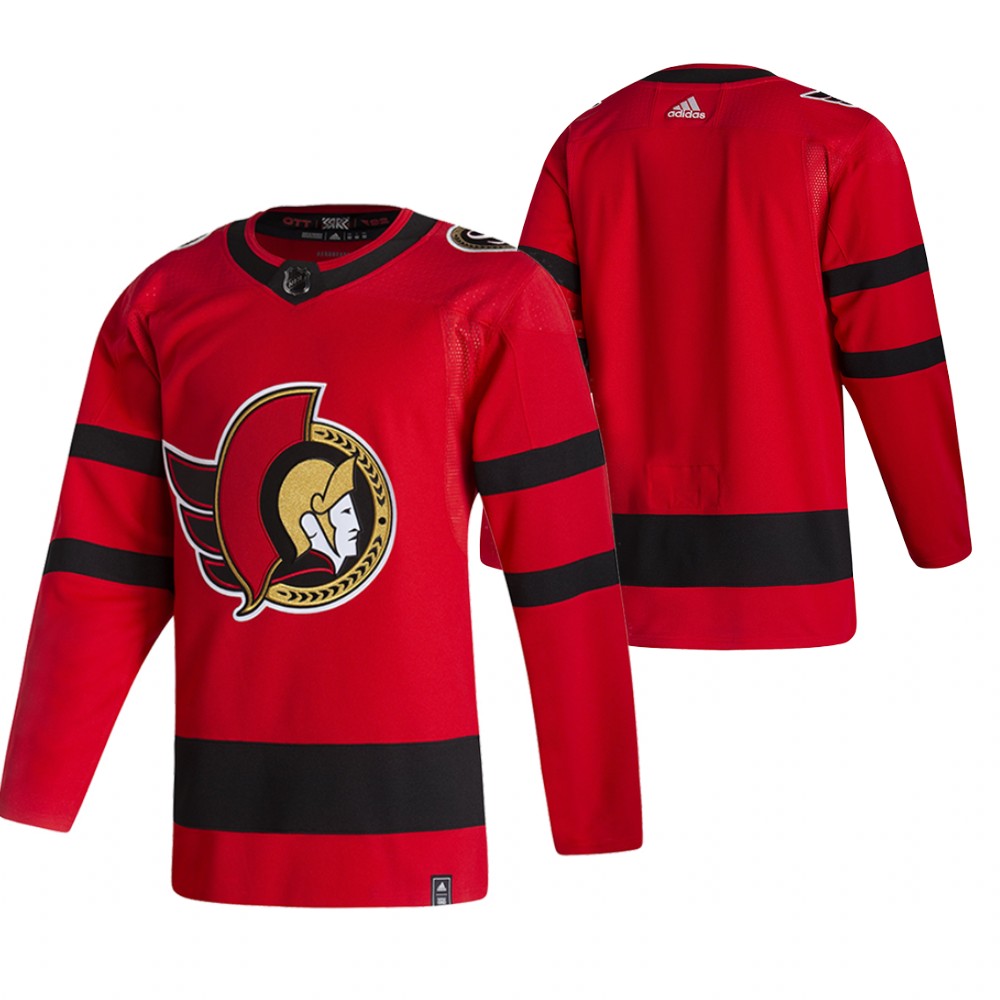 2021 Adidias Ottawa Senators Blank Red Men Reverse Retro Alternate NHL Jersey